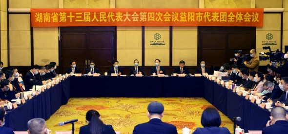 许达哲参加益阳代表团审议